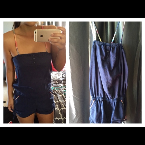 Navy blue romper