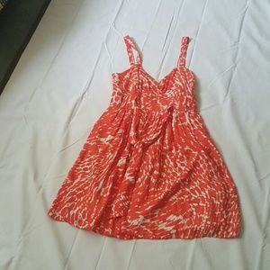 Orange and white Dress