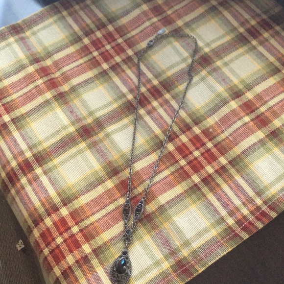 1928 black stone necklace