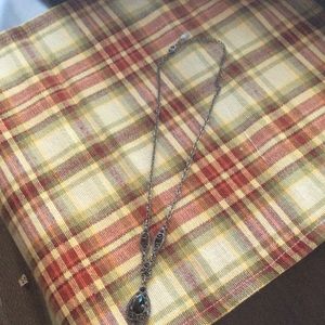 1928 black stone necklace