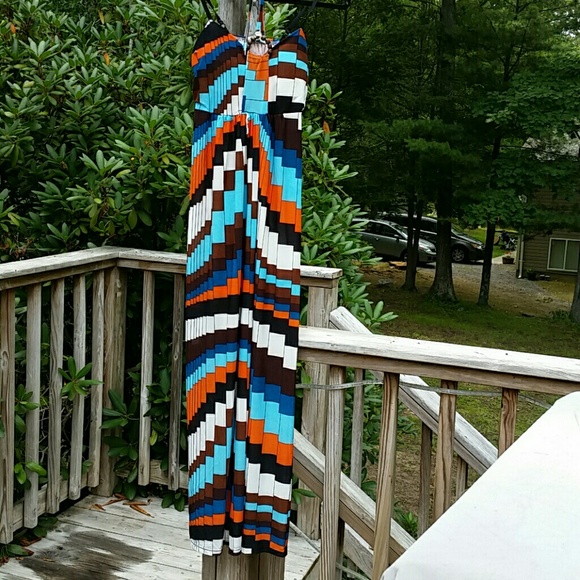 RIVA USA long halter style dress Size Medium