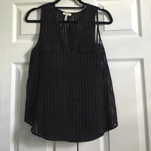 Joie sheer stripped black shirt!
