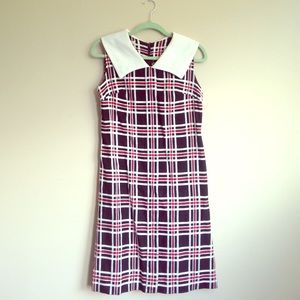 1960s plaid shift dress vintage