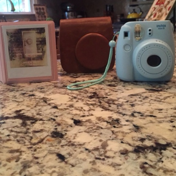 Polaroid instax mini 8 leather brown case