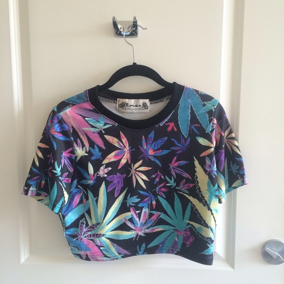 Psychedelic Pot Leaf Crop