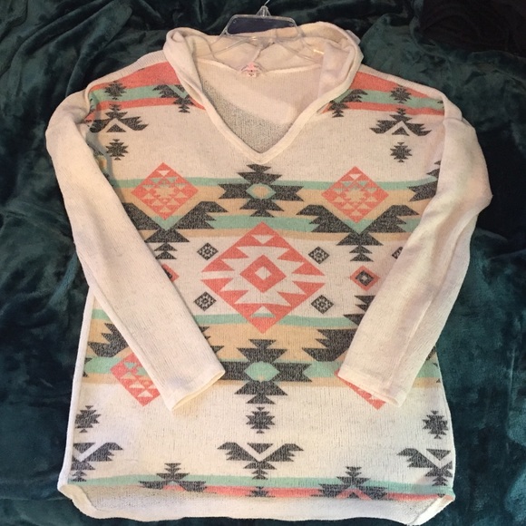 Lightweight cream Aztec sweater