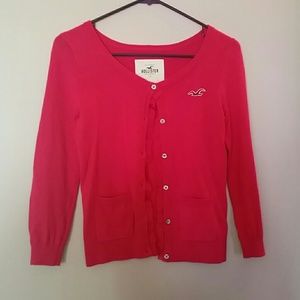 Hollister pink cardigan