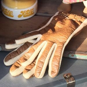 Vintage Soft Leather Gloves, Small