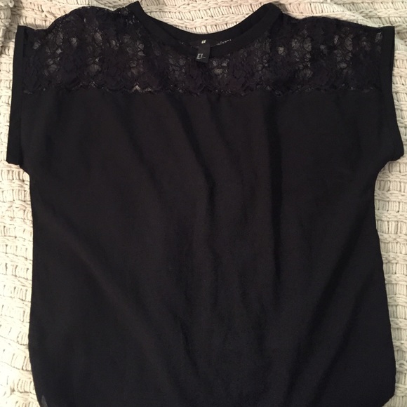 Black lace h&m top