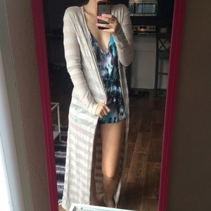 BB Dakota Cream Maxi Cardigan