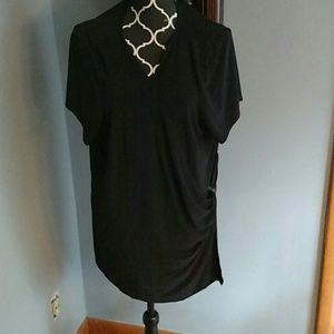 Jaclyn smith black wrap blouse