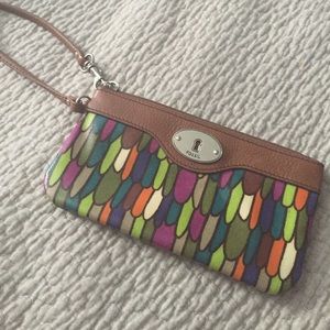 FOSSIL Key•Per Printed Wristlet