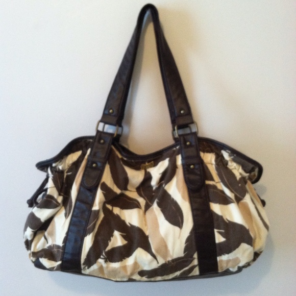 Kirra Feather Print Hobo Shoulder Bag