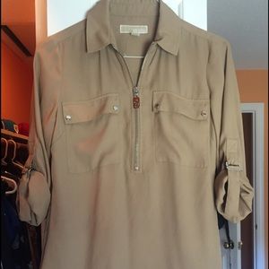 Michael Kors chiffon three quarter sleeve blouse