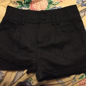 Wool high waisted shorts