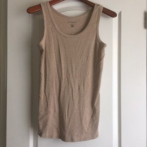 Camel colored tank maternity