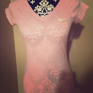 Bubblegum pink v neck