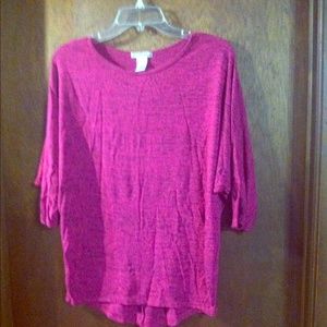 Elbow length sleeved top