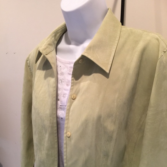 Talbots suede blouse