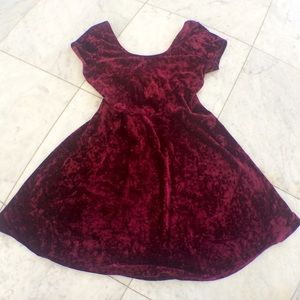 Red Velvet Skater Dress