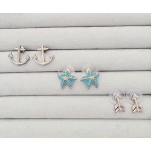 Gold anchor, Starfish and Arrow Earrings