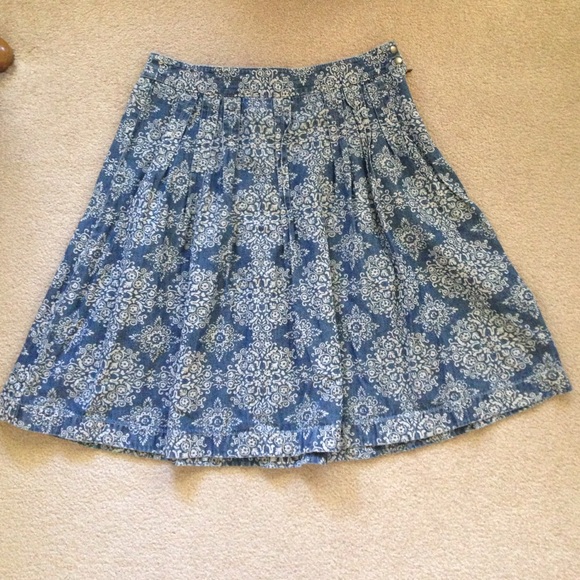 Loft denim & floral skirt!