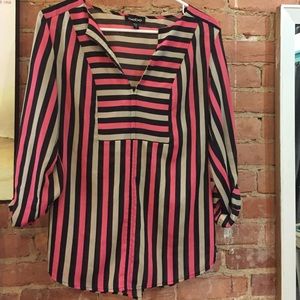 Bebe Stripes Dress Top