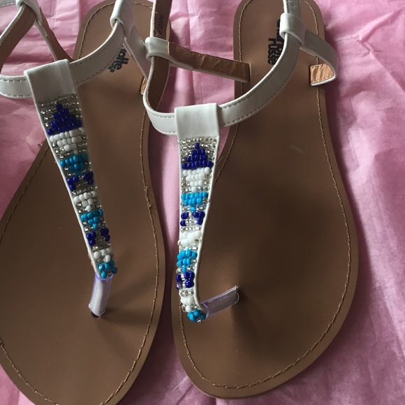 Brand new white sandals!