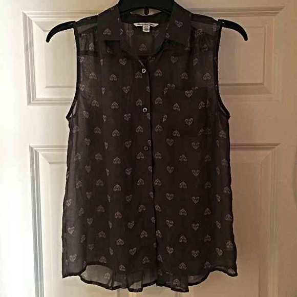 Sheer sleeveless top