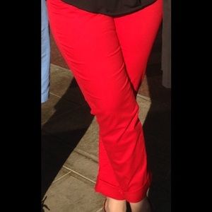Curves skinny loft red pants, size 12