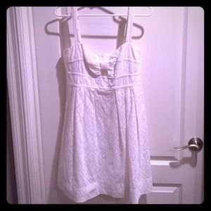 Trina Turk White Eyelit Sundress