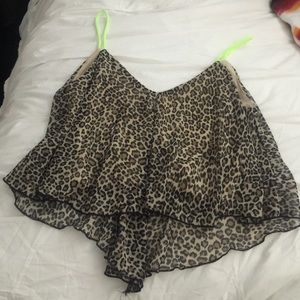 Flowy cheetah print blouse