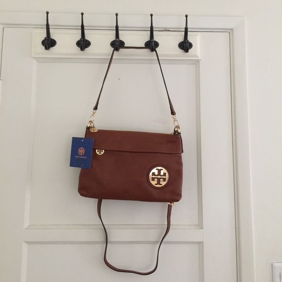 Dark brown soft leather crossbody/shoulder bag