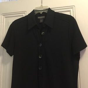 Banana Republic black short sleeve shirt dress