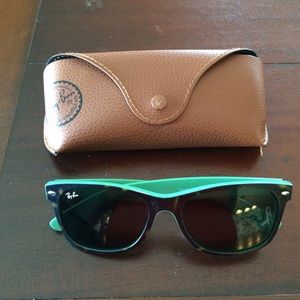Ray-Ban wayfarer sunglasses.