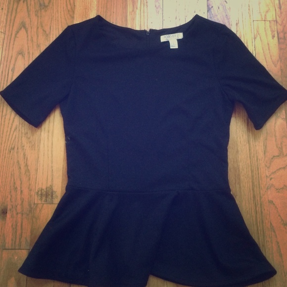 Forever 21 black peplum top