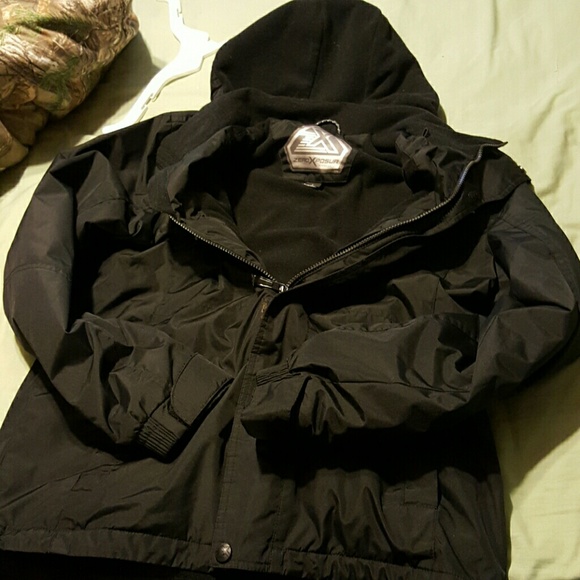 Black men's zero x poser winter jacket