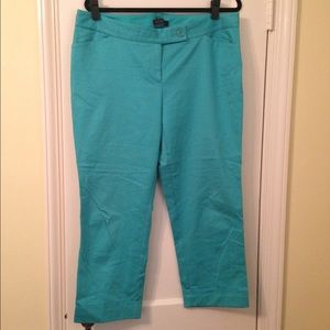 The Limited, teal Capri pants size 14, drew fit