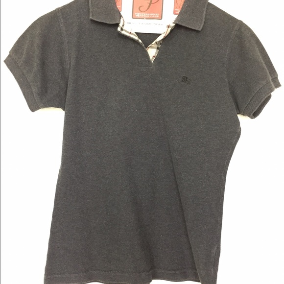Burberry Dark Gray Polo with logo