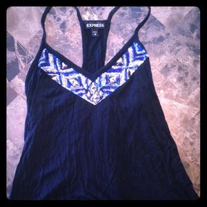 Express gem and sequin Racerback tank top
