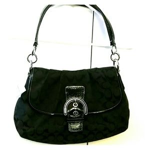 Coach Signature Soho flap black purse