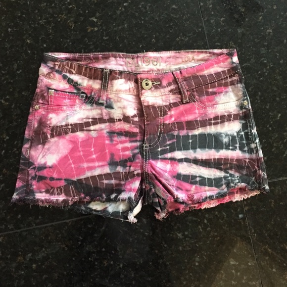DL1961 tie die shorts
