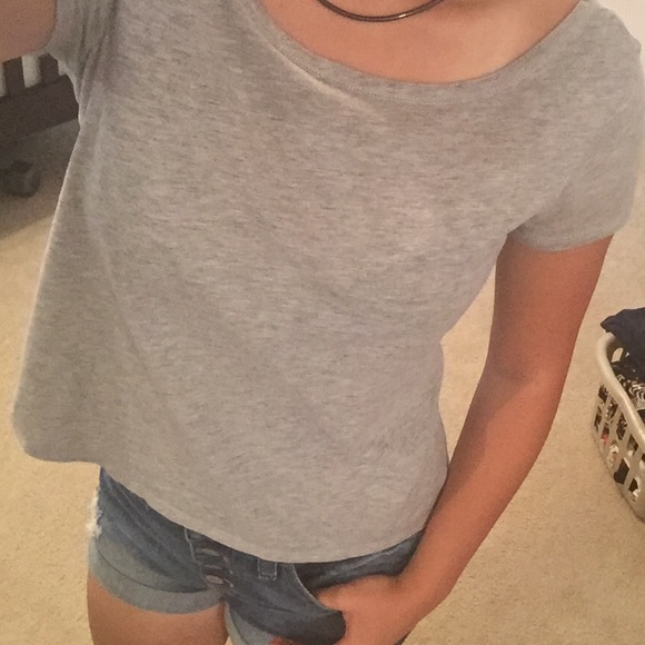 Grey bow-back tee - Picture 3 of 4