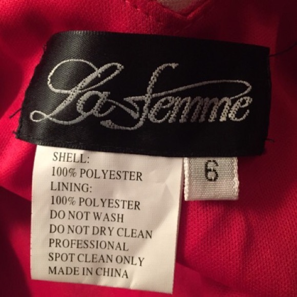 La Femme - Evening Gown - Red - Size 6 - Picture 4 of 4