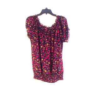 Black floral top