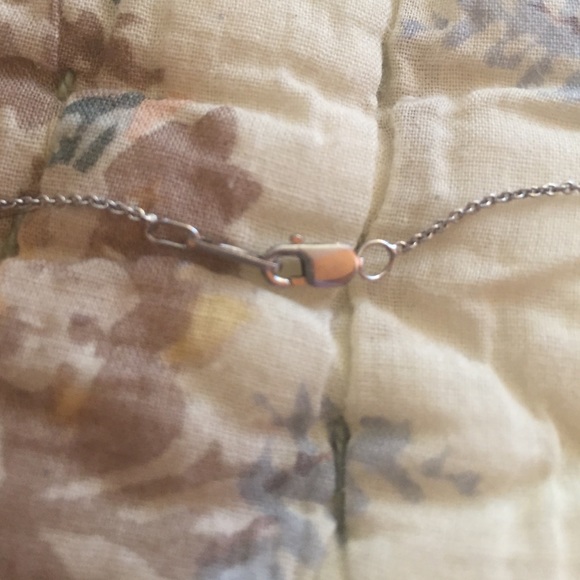 Sterling Silver Diamond Double Open Heart Necklace - Picture 3 of 3