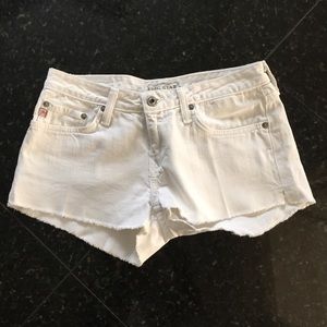 White denim shorts