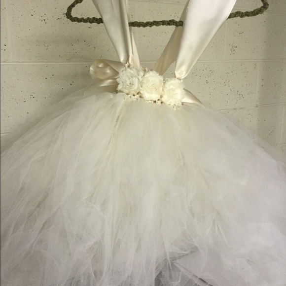 2t ivory flower girl tutu dress