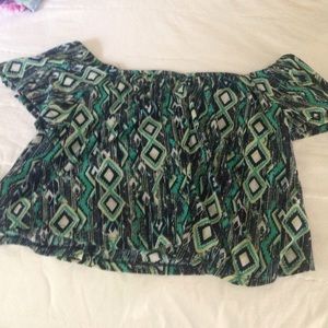 Off the shoulder crop top