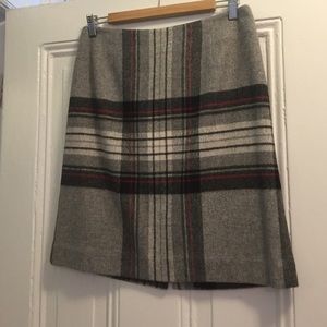 Plaid pencil skirt grey